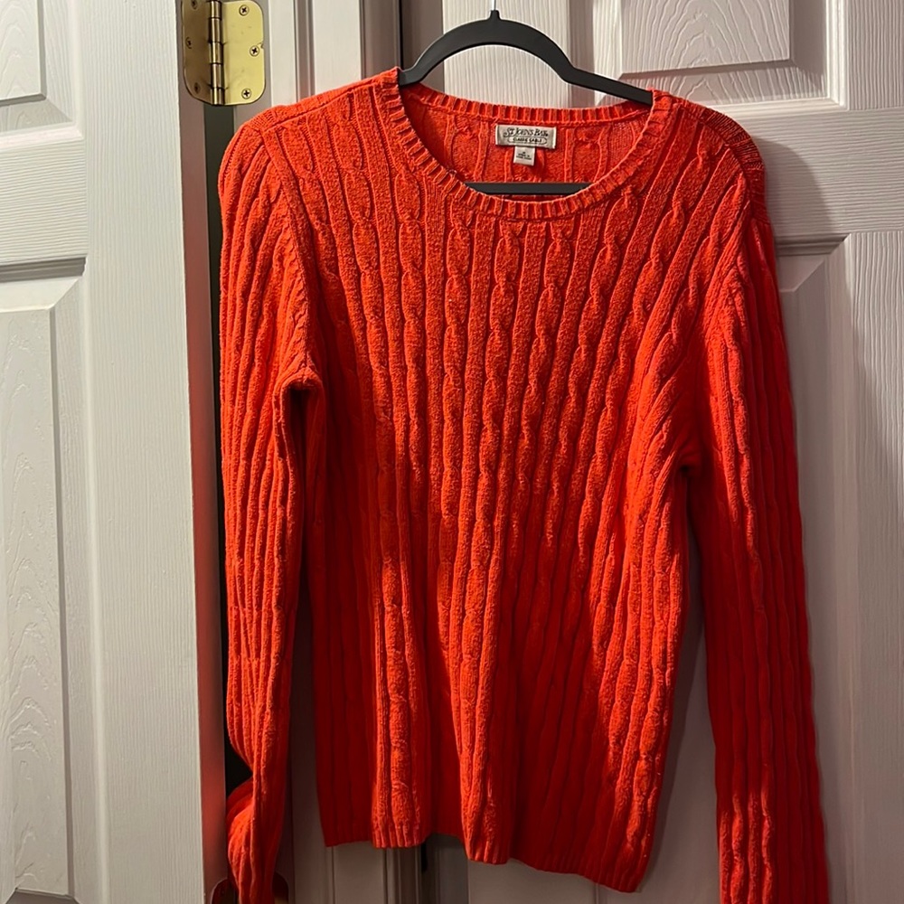 St. Johns Bay thrifted orange sweater